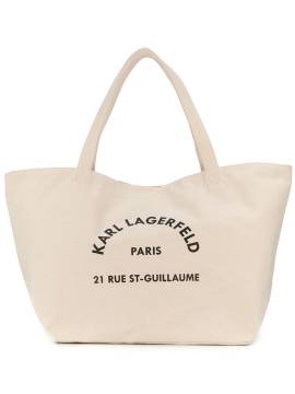 Karl Lagerfeld Rue St-Guillaume Canvas-Shopper - Nude von Karl Lagerfeld