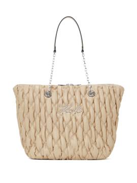 Karl Lagerfeld Signature Kuilt Tote Bag - Nude von Karl Lagerfeld