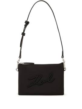 Karl Lagerfeld Signature Clutch mit Logo-Stickerei - Schwarz von Karl Lagerfeld