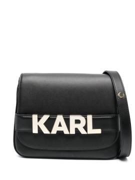 Karl Lagerfeld Umhängetasche mit Logo-Schild - Schwarz von Karl Lagerfeld