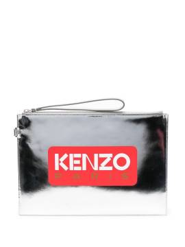Kenzo Clutch im Metallic-Look - Silber von Kenzo