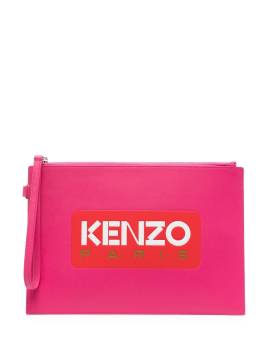 Kenzo Clutch mit Logo-Print - Rosa von Kenzo