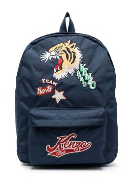 Kenzo Kids Rucksack aus Canvas mit Logo-Patch - Blau von Kenzo