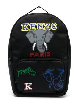 Kenzo Kids Rucksack aus Canvas mit Logo-Print - Blau von Kenzo