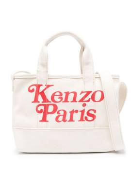 Kenzo Kleiner Shopper mit Logo-Print - Nude von Kenzo