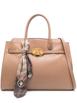 LIU JO Handtasche mit Logo-Schild - Nude von LIU JO