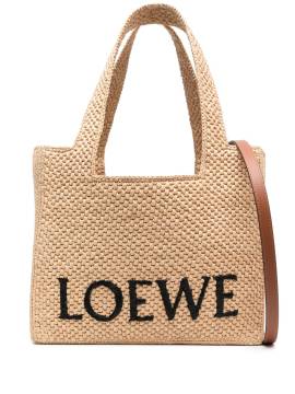 LOEWE Shopper aus Bast mit Logo - Nude von LOEWE