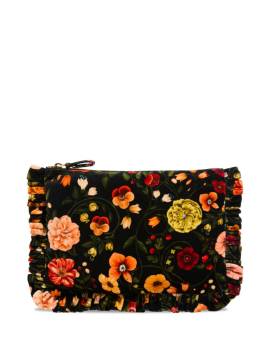 La DoubleJ Clutch mit Blumen - Schwarz von La DoubleJ