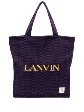 Lanvin Shopper mit Logo-Stickerei - Violett von Lanvin