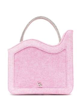 Le Silla Mini Gilda Denim-Handtasche - Rosa von Le Silla