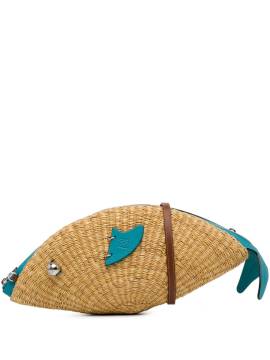 Loewe Pre-Owned 2020 Paula's Ibiza Wicker Fish Umhängetasche - Blau von Loewe