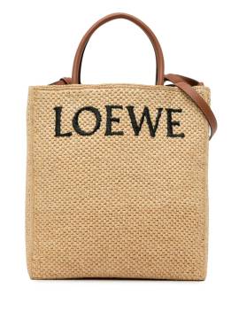 Loewe Pre-Owned 2022-2024 kleine Standard A4 Satchel-Tasche aus Raffiabast - Braun von Loewe