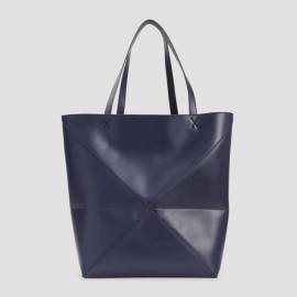 Loewe Totes - Blue Leather Puzzle Fold Large Tote - Gr. unisize - in Blau - für Damen von Loewe