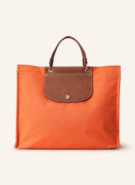 Longchamp Shopper Cabas Canvas Tote Bag L orange von Longchamp