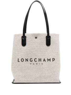 Longchamp Shopper mit Logo-Print - Nude von Longchamp