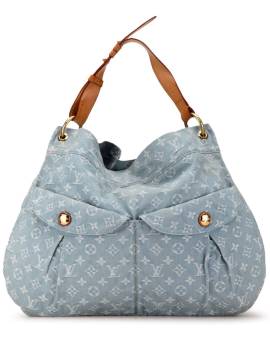 Louis Vuitton Pre-Owned 2011 Monogram Denim Daily GM Hobo-Tasche - Blau von Louis Vuitton