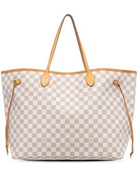 Louis Vuitton Pre-Owned 2014 Damier Azur Neverfull GM Tote Bag - Weiß von Louis Vuitton