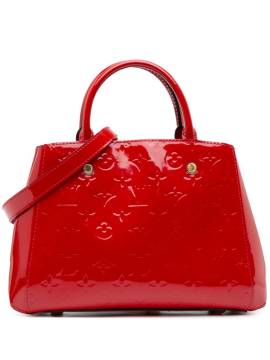 Louis Vuitton Pre-Owned 2015 Monogram Vernis Montaigne BB Satchel-Tasche - Rot von Louis Vuitton