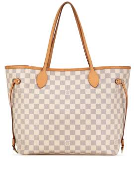 Louis Vuitton Pre-Owned 2018 Damier Azur Neverfull MM Handtasche - Weiß von Louis Vuitton