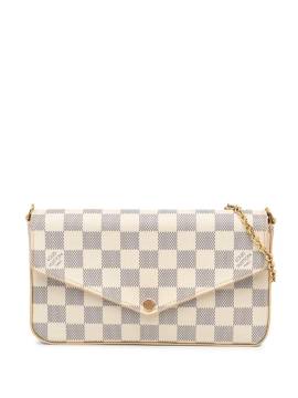 Louis Vuitton Pre-Owned 2018 Damier Azur Pochette Felicie Umhängetasche - Weiß von Louis Vuitton