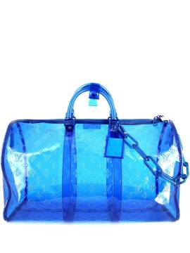 Louis Vuitton Pre-Owned 2019 Vinyl Keepall Reisetasche - Blau von Louis Vuitton
