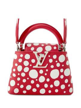 Louis Vuitton Pre-Owned 2021-2024 Yayoi Kusama Taurillon Infinity Dots Capucines Mini-Satteltasche - Rot von Louis Vuitton