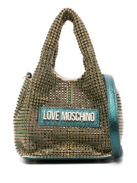 Love Moschino Beuteltasche mit Logo-Patch - Gelb von Love Moschino