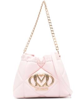 Love Moschino Beuteltasche mit Logo-Schild - Rosa von Love Moschino