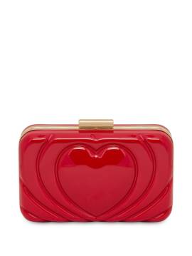 Love Moschino Clutch mit Herzprägung - Rot von Love Moschino