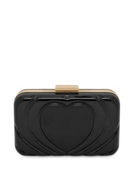 Love Moschino Clutch mit Herzprägung - Schwarz von Love Moschino