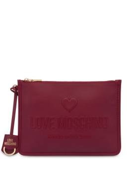 Love Moschino Clutch mit Logo-Prägung - Rot von Love Moschino