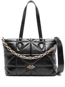 Love Moschino GGesteppter Shopper mit Logo - Schwarz von Love Moschino