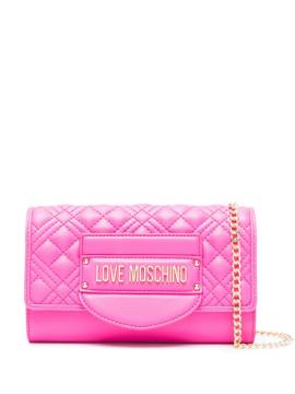 Love Moschino Gesteppte Schultertasche mit Logo - Rosa von Love Moschino