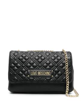 Love Moschino Gesteppte Umhängetasche mit Logo - Schwarz von Love Moschino