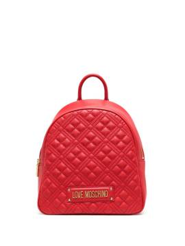 Love Moschino Gesteppter Rucksack mit Logo - Rot von Love Moschino
