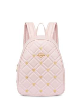 Love Moschino Gesteppter Rucksack mit Logo-Schild - Rosa von Love Moschino