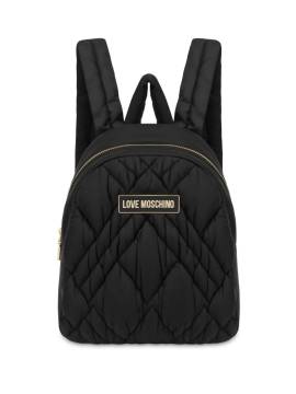 Love Moschino Gesteppter Rucksack mit Logo - Schwarz von Love Moschino