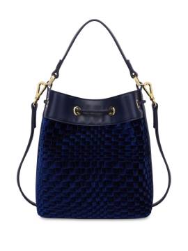 Love Moschino Gewebte Beuteltasche aus Samt - Blau von Love Moschino