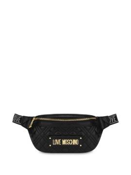 Love Moschino Gürteltasche mit Logo-Schild - Schwarz von Love Moschino