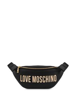 Love Moschino Gürteltasche mit Logo-Schild - Schwarz von Love Moschino