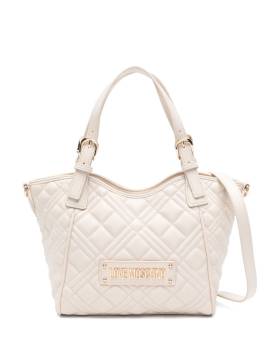 Love Moschino Handtasche aus Matelassé-Leder - Nude von Love Moschino