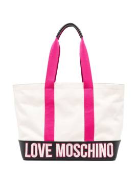 Love Moschino Handtasche mit Farben-Print - Nude von Love Moschino