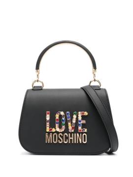 Love Moschino Handtasche mit Logo-Applikation - Schwarz von Love Moschino