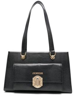 Love Moschino Handtasche mit Logo-Applikation - Schwarz von Love Moschino