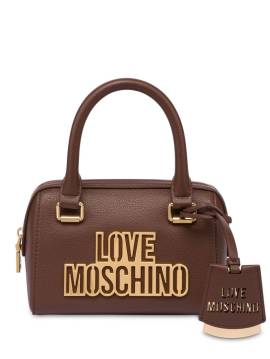 Love Moschino Handtasche mit Logo-Schild - Braun von Love Moschino