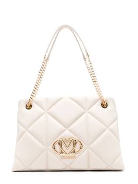 Love Moschino Handtasche mit Logo-Schild - Nude von Love Moschino