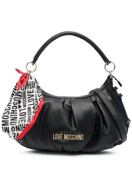 Love Moschino Handtasche mit Logo-Schild - Schwarz von Love Moschino