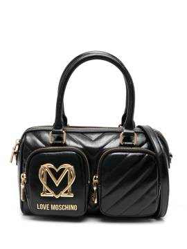 Love Moschino Handtasche mit Logo-Schild - Schwarz von Love Moschino