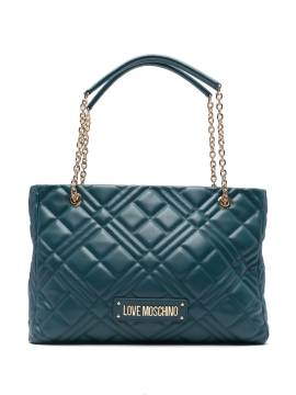 Love Moschino Handtasche mit Logo-Schriftzug - Blau von Love Moschino