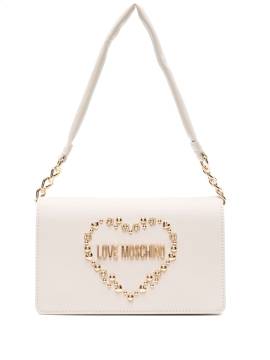 Love Moschino Handtasche mit Logo-Schriftzug - Nude von Love Moschino